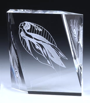faceted ice peak glass award