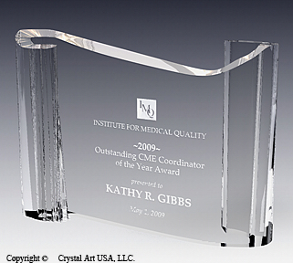 scroll crystal award