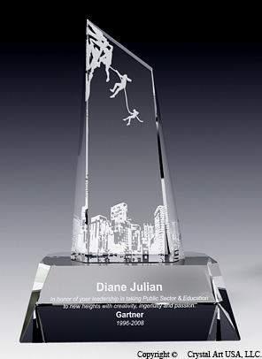 crystal and pewter eagle