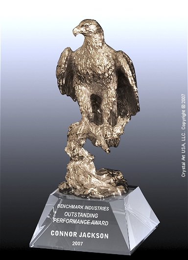 crystal and pewter eagle