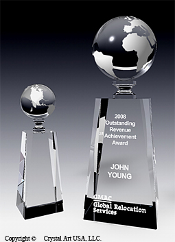 world globe tower award trophy