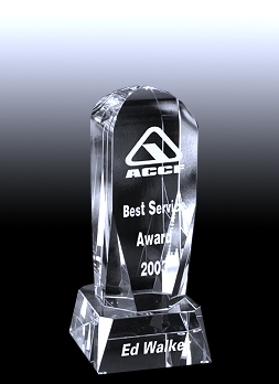 spire obelisk flame crystal award