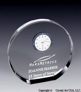 Athena Circle Crystal Clock