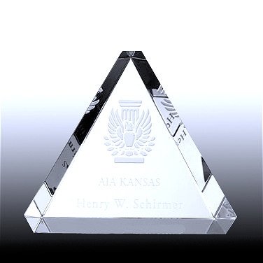 triangle paperweight