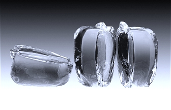 apple crystal paperweight