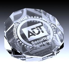tall cube crystal paperweight