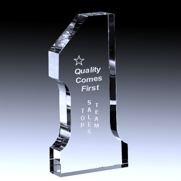 one glass paperweight