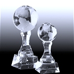 globe crystal tower trophy