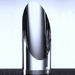 oval crystal tower award
