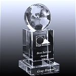 globe menorah crystal award