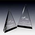 Triangle Peak Plaque crystal award