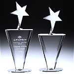 top star crystal award plaque
