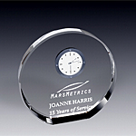 Athena Circle Crystal Clock