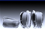 apple crystal paperweight