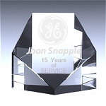 pentagon crystal paperweight