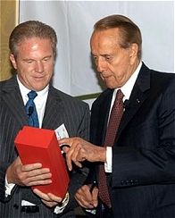 Bob Dole was presented with crystal award